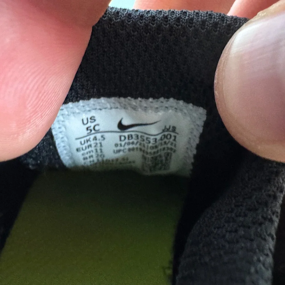 Nike Crater Impact Toddler Shoes Black Green Strike DB3553-001 Size 5C